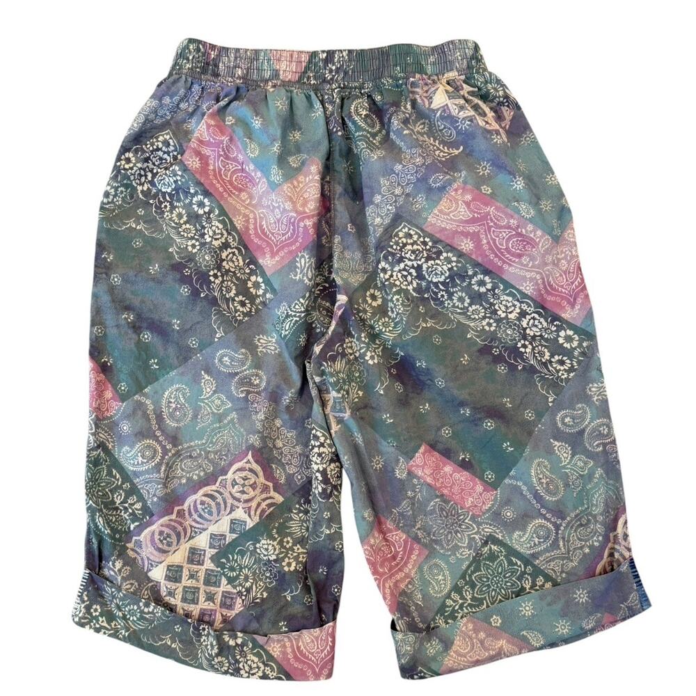 Free People Intimately Bedside Babe Bermuda Shorts Printed Cotton Paisley XS - Picture 6 of 15